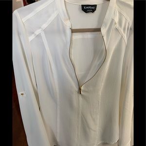 Bebe cream color blouse size XS